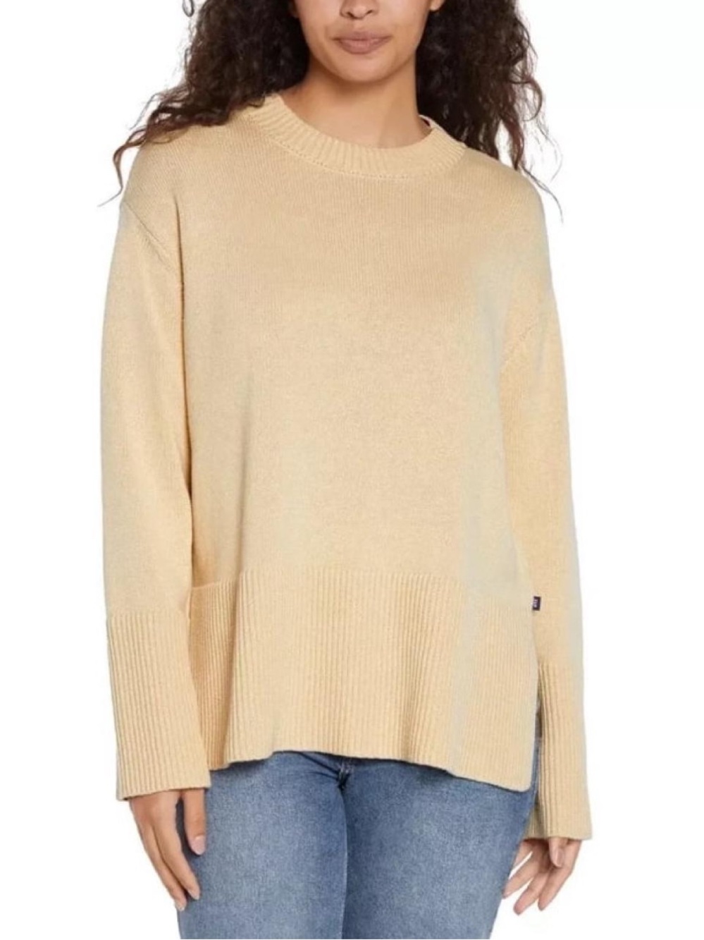 Gap Oversized Sweater 100% Cotton Beige Crewneck Size Medium